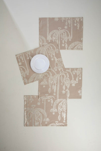 TABLE MATS Toddy Palm Gold Table Mat (Set Of 4)