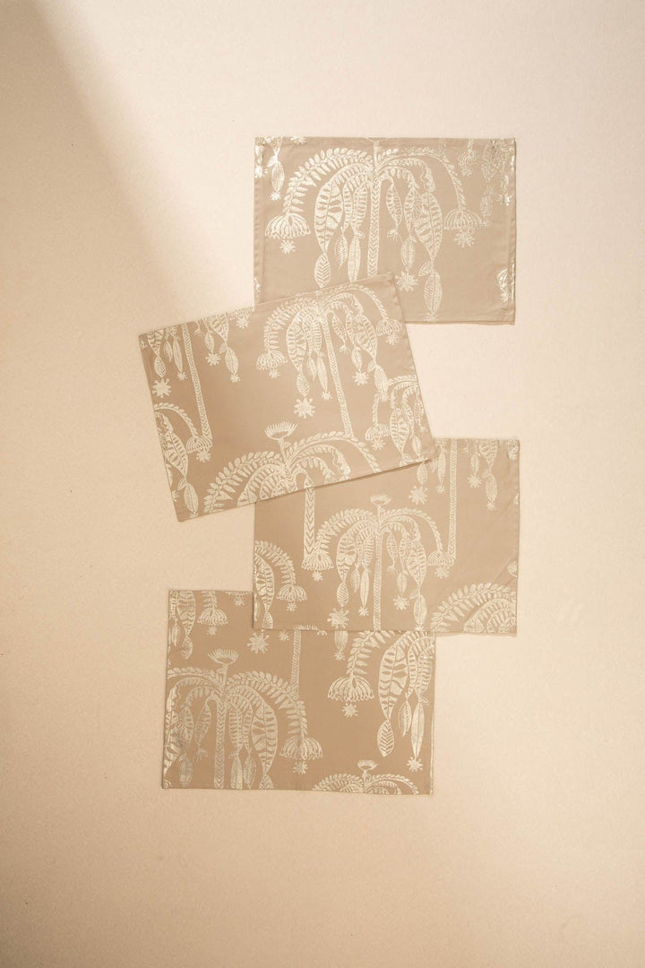 TABLE MATS Toddy Palm Gold Table Mat (Set Of 4)