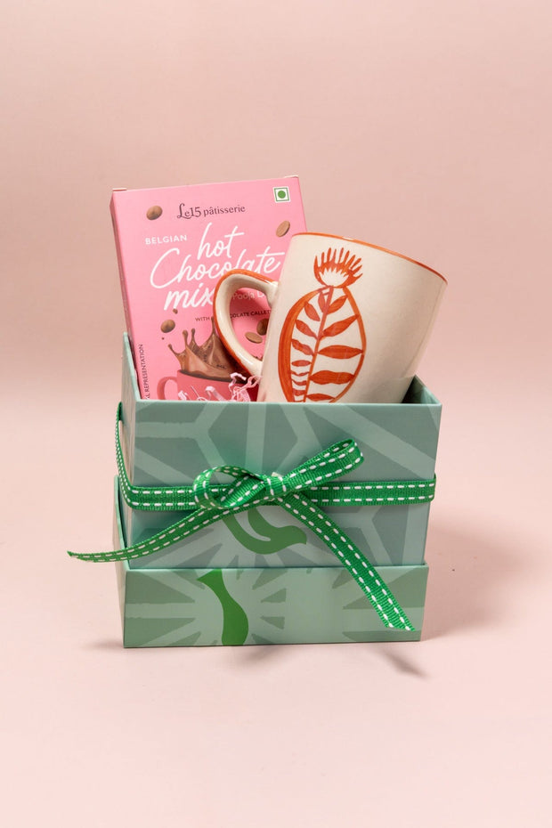 GIFT SETS Toddy Palm Single Coffee Mug and Le 15 Hot Choclate Gift Set