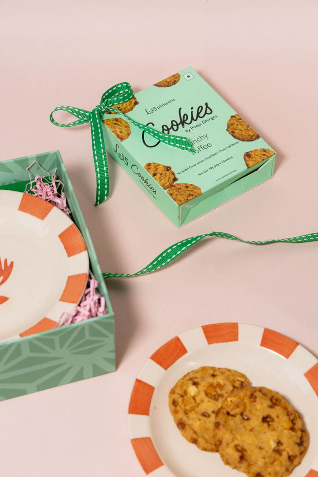 GIFT SETS Toddy Palm Plates with Le15 Cookies Gift Set
