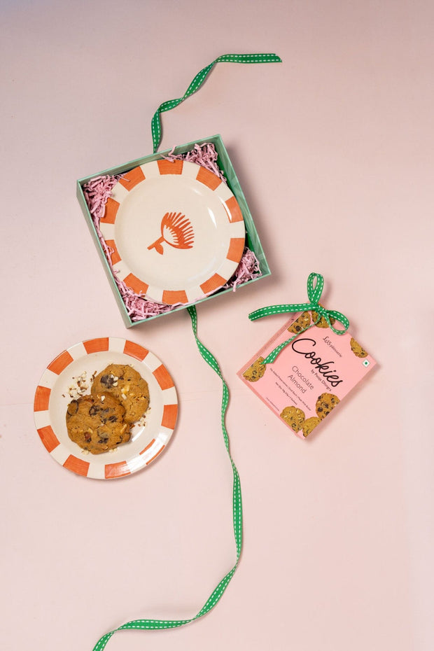 GIFT SETS Toddy Palm Plates with Le15 Cookies Gift Set