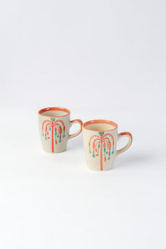 Toddy Palm Tree Ceramic Coffee Mug (Set Of 2)