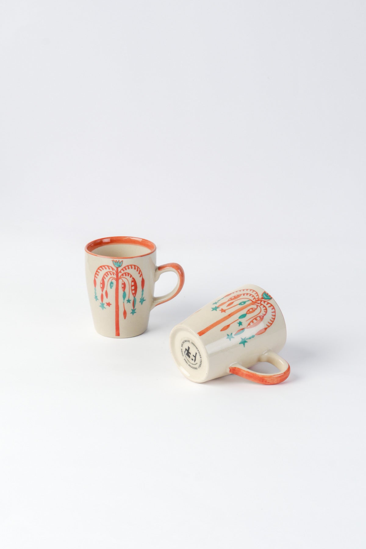 MUGS & CUPS Toddy Palm Tree Ceramic Coffee Mug (Set Of 2)