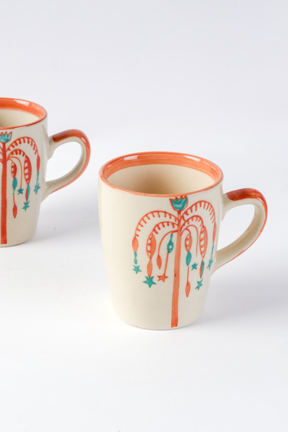 MUGS & CUPS Toddy Palm Tree Ceramic Coffee Mug (Set Of 2)