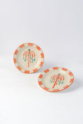 SNACK PLATES Toddy Palm Tree Ceramic Tapas Plate (Set Of 2)