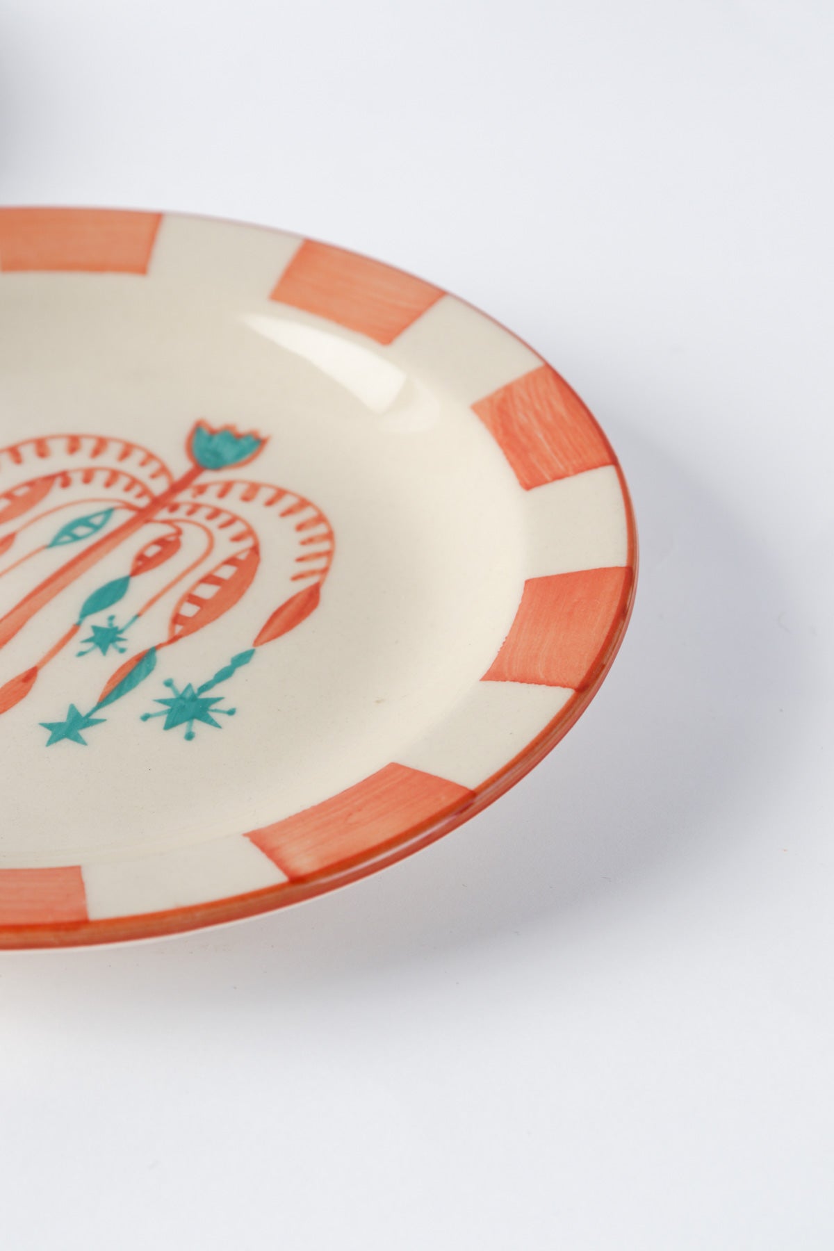 SNACK PLATES Toddy Palm Tree Ceramic Tapas Plate (Set Of 2)