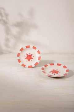 Toddy Star Ceramic Snack Plate (Set Of 2)