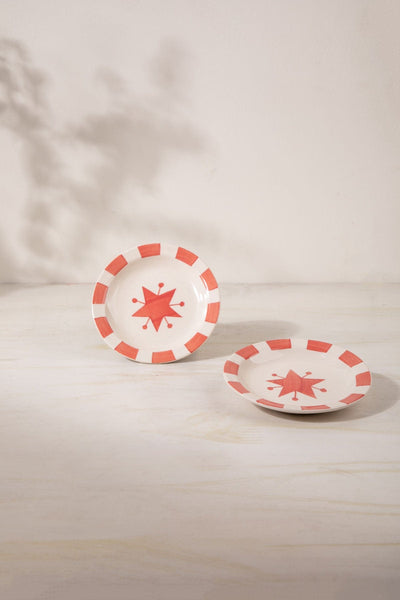 SNACK PLATES Toddy Star Ceramic Tapas Plate (Set Of 2)