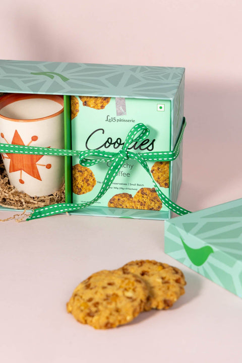 GIFT SETS Toddy Star Coffee Mug with Le15 Cookies Gift Set