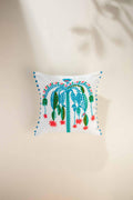 ACCENT CUSHIONS Tody Palm Aqua Green Cushion Cover (46 Cm X 46 Cm)