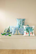 ACCENT CUSHIONS Tody Palm Aqua Green Cushion Cover (46 Cm X 46 Cm)