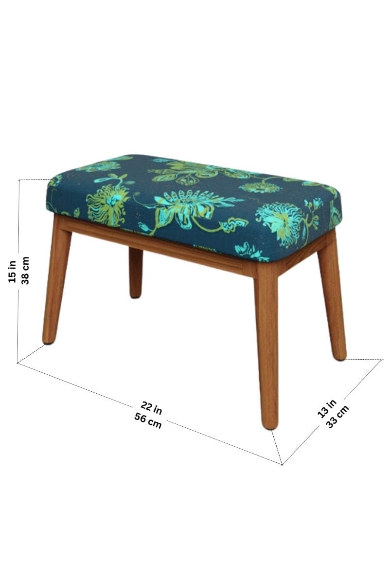 OTTOMANS Trapeze Teak Wood Ottoman