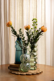 FLOWER VASES Treble Aqua Blue Vase