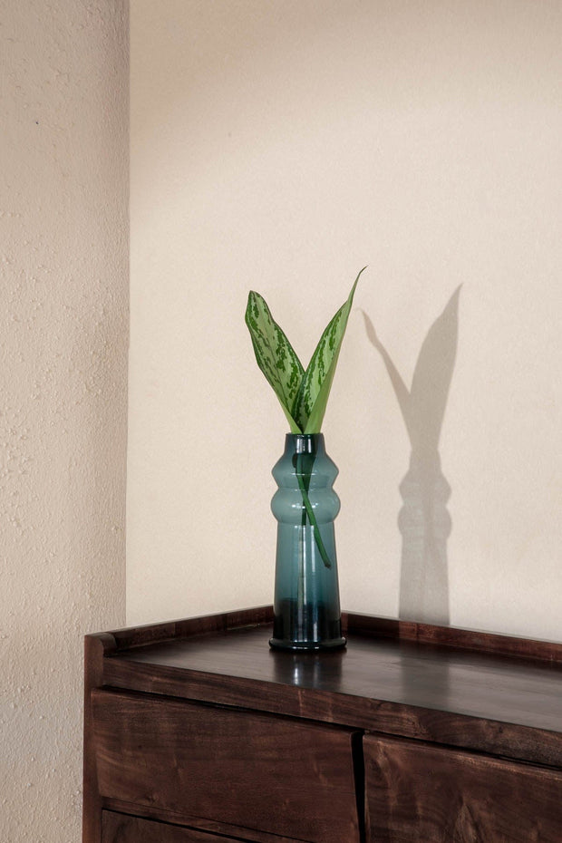 FLOWER VASES Treble Aqua Blue Vase