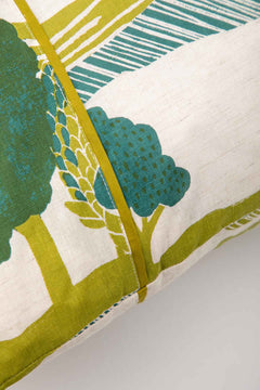 PILLOWS & SHAMS Treeline Land Field Green Pillow Cover Set (Set of 2)