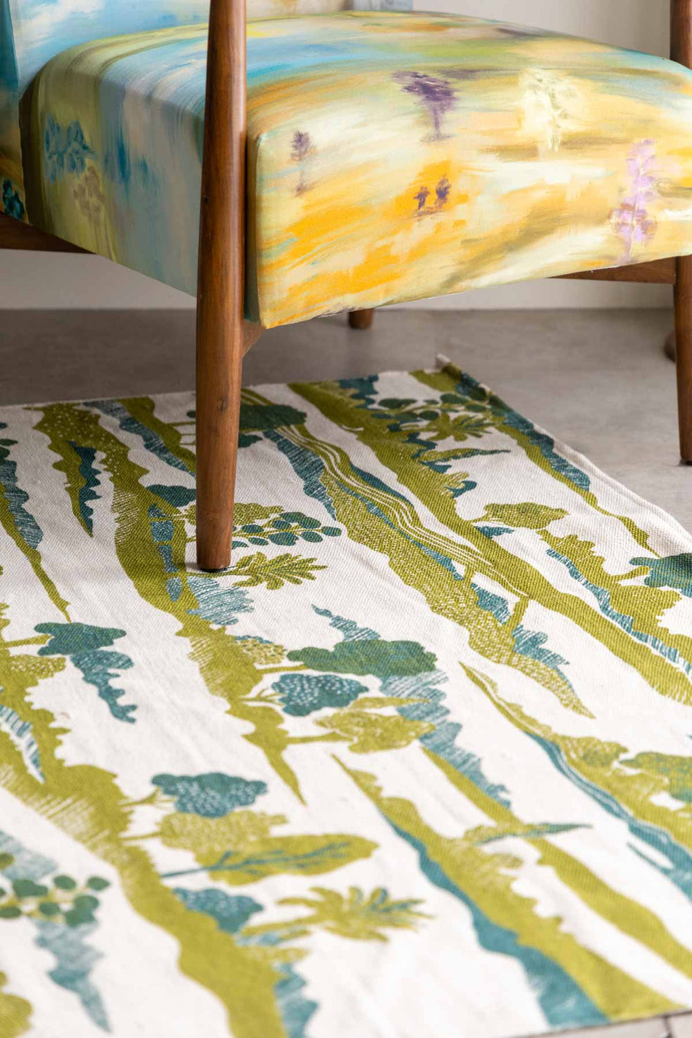 PRINT & PATTERN RUGS Treeline Printed Rug (Field Green)
