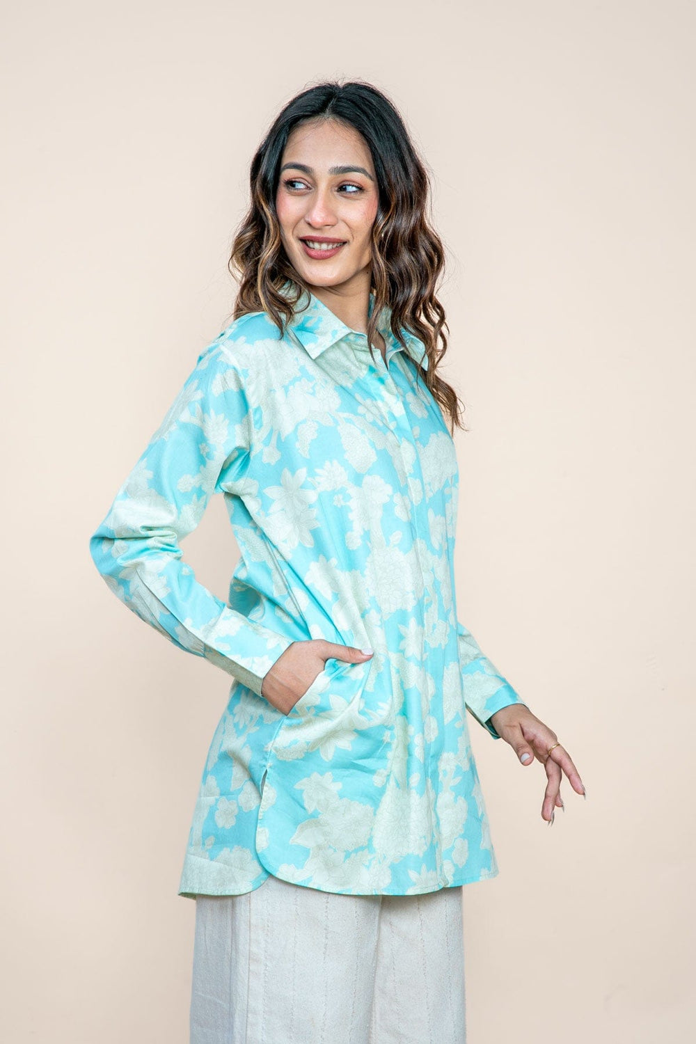 TOPS Treetops Easy Shirt (Mint Bloom)
