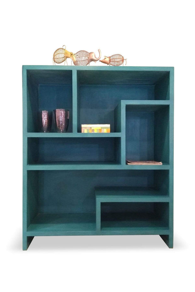 BOOKSHELVES Jigsaw Bookshelf (Blue)