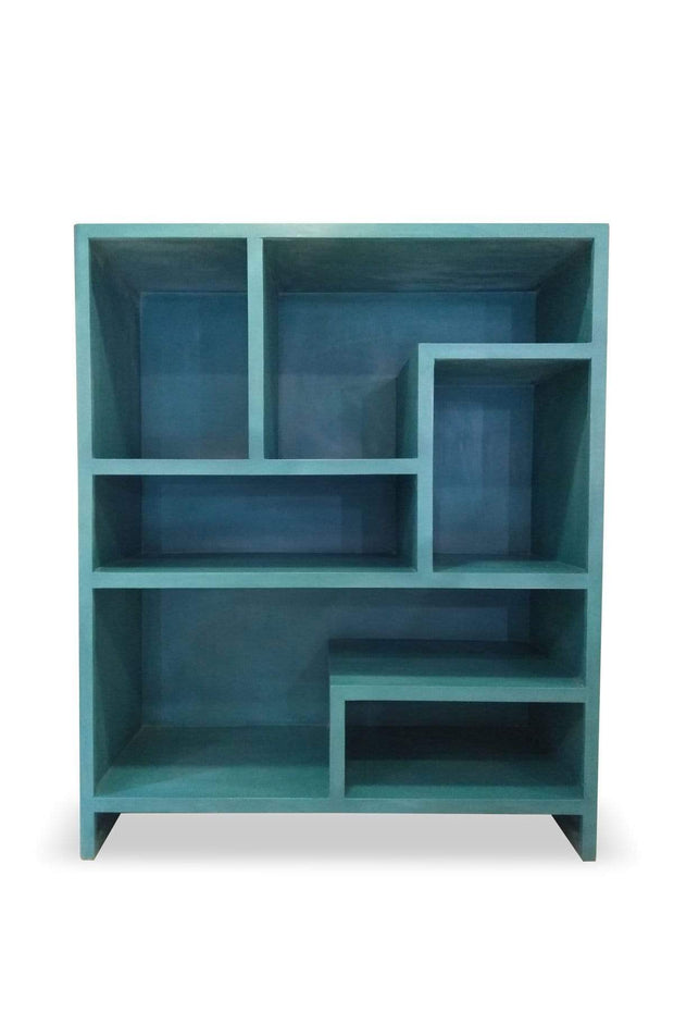 BOOKSHELVES Jigsaw Bookshelf (Blue)