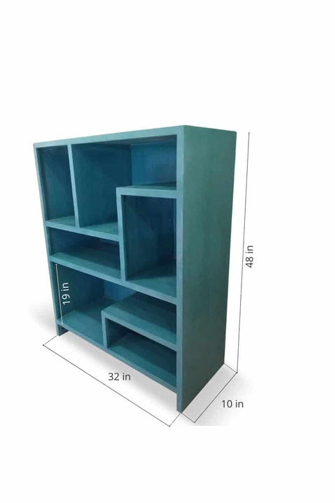 BOOKSHELVES Jigsaw Bookshelf (Blue)