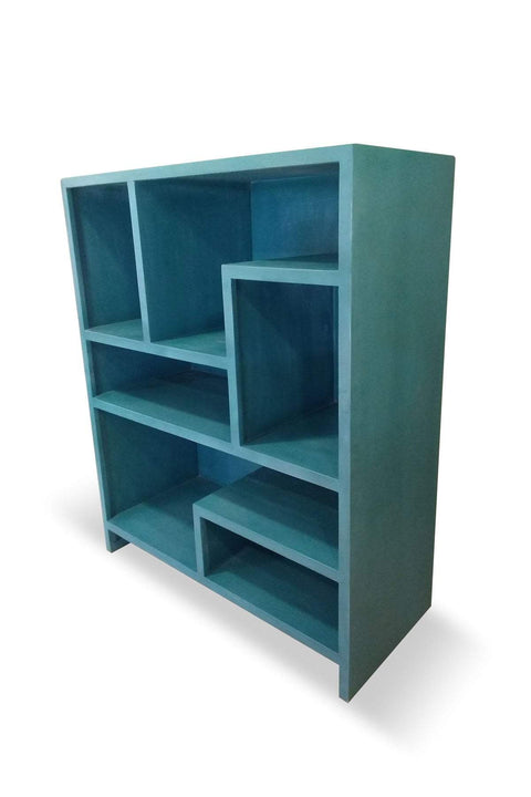 BOOKSHELVES Jigsaw Bookshelf (Blue)