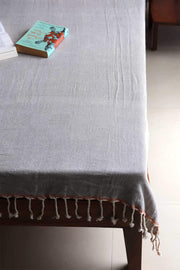 SOLID & TEXTURED BEDCOVERS Tula Woven Cotton Bedcover (Gray)