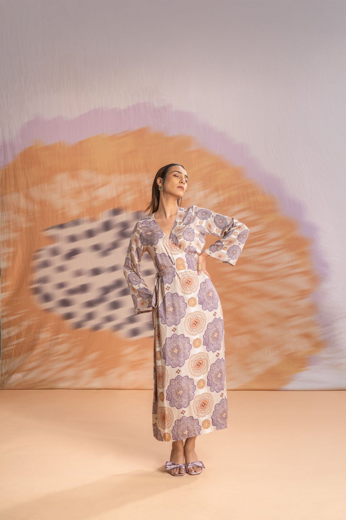 DRESSES Tuluka Wrap Dress (Shifting Lilac)