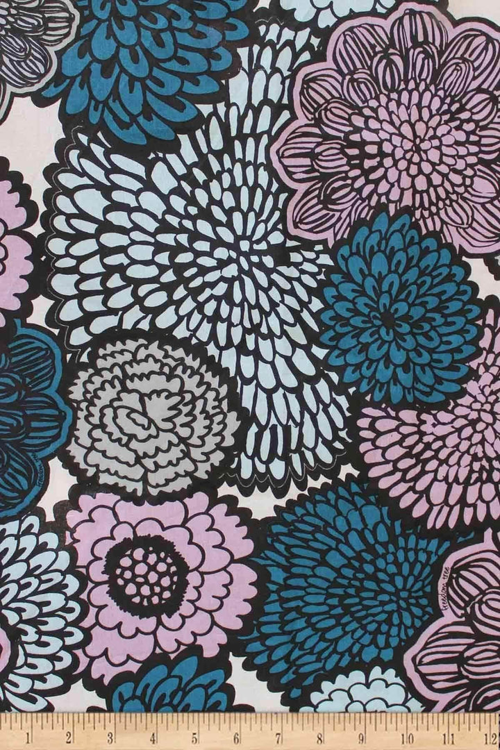 COTTON FABRIC AND CURTAINS TULUKKA COTTON FABRIC AND CURTAINS (TEAL)