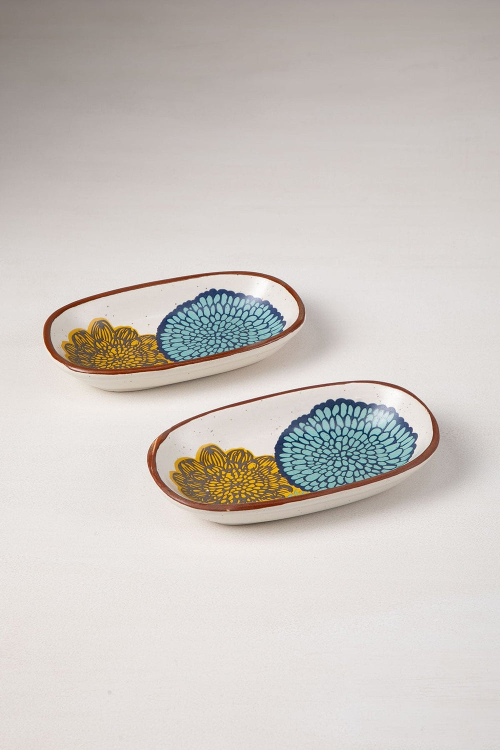 Tulukka Ceramic Rectangle Palette (Set Of 2)