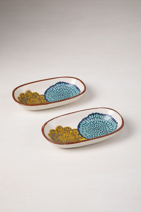 DINING ACCESSORIES Tulukka  Ceramic Rectangle Palette (Set Of 2)