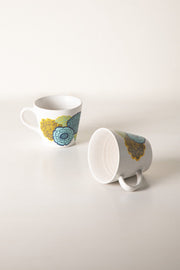 MUGS & CUPS Tulukka Lime Blue Espresso Mug (Set Of 2)