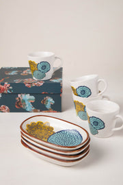 MUGS & CUPS Tulukka Lime Blue Espresso Mug (Set Of 2)