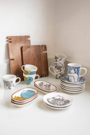 MUGS & CUPS Tulukka Lime Blue Espresso Mug (Set Of 2)