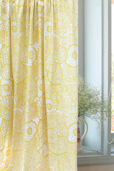 COTTON FABRIC AND CURTAINS TULUKKA OUTLINE COTTON FABRIC AND CURTAINS (YELLOW)
