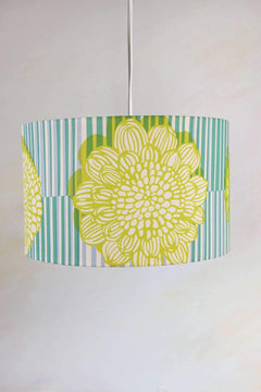 Tulukka Stripes Extra Large Drum Pendant (Blue And Green)