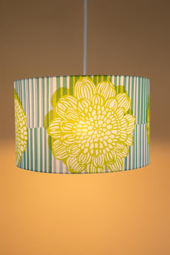 PENDANT LAMPS Tulukka Stripes Extra Large Drum Pendant (Blue And Green)