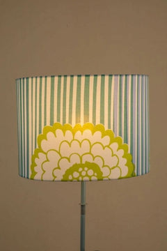 Tulukka Stripes Large Drum Lampshade (Blue And Green)