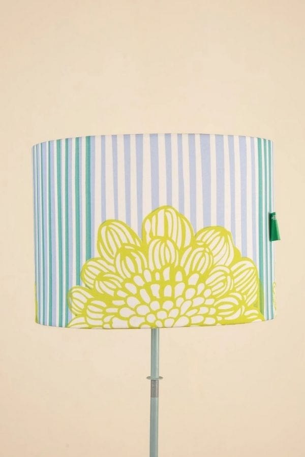 LAMPSHADES Tulukka Stripes Large Drum Lampshade (Blue And Green)