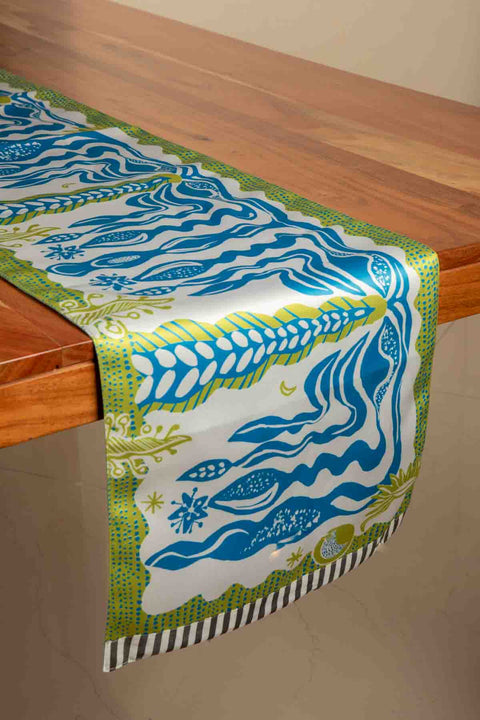 TABLE RUNNERS Twin Tree Aqua Blue Table Runner