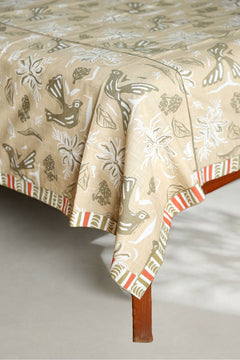 PRINT & PATTERN BEDCOVERS Udanti Birds Sand Cotton Bedcover
