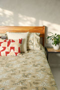 PRINT & PATTERN BEDCOVERS Udanti Birds Sand Cotton Bedcover