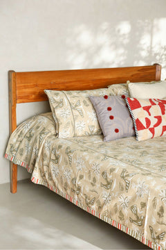 PRINT & PATTERN BEDCOVERS Udanti Birds Sand Cotton Bedcover