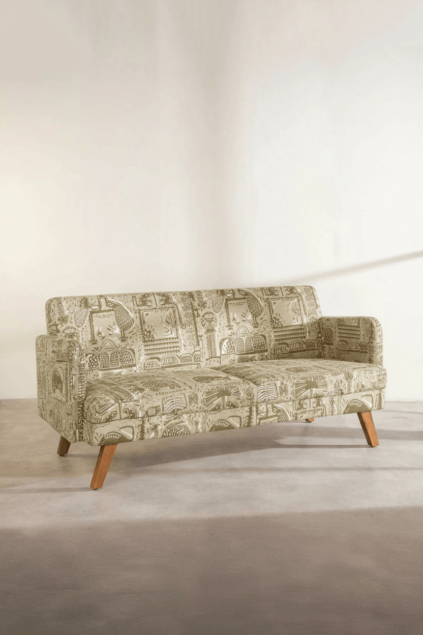 PRINT & PATTERN UPHOLSTERY FABRICS Udanti Printed Upholstery Fabric (Taupe)