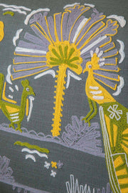 PRINT & PATTERN UPHOLSTERY FABRICS Udanti Peacock Embroidered Art Piece
