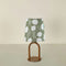 Ura Rose Gold Table Lamp with Senhur Leaf Taper Lampshade (Sage Green)