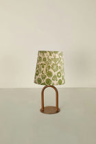 Ura Rose Gold Table Lamp with Creatures Of The Night Taper Lampshade (Leaf Green)