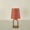 Ura Rose Gold Table Lamp with Solid Taper Lampshade (Rust Red)