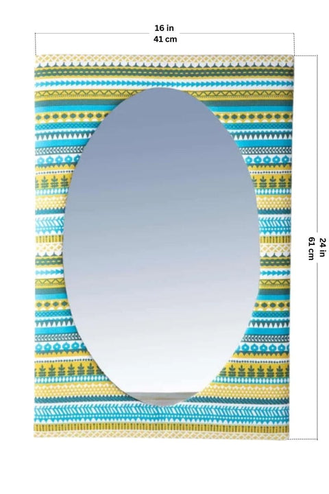 MIRRORS Valli Decorative Mirror (Fabric And Glass)