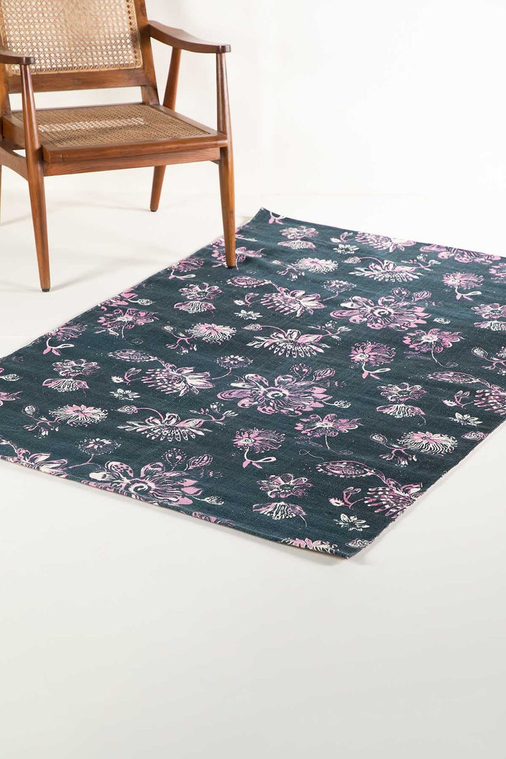 PRINT & PATTERN RUGS Vidari Printed Rug (Midnight Blue)