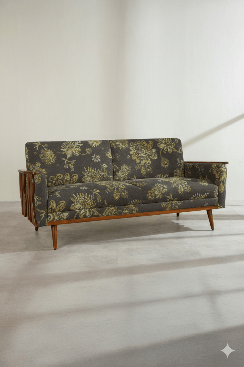 PRINT & PATTERN UPHOLSTERY FABRICS Vidari Printed Upholstery Fabric (Midnight Green)